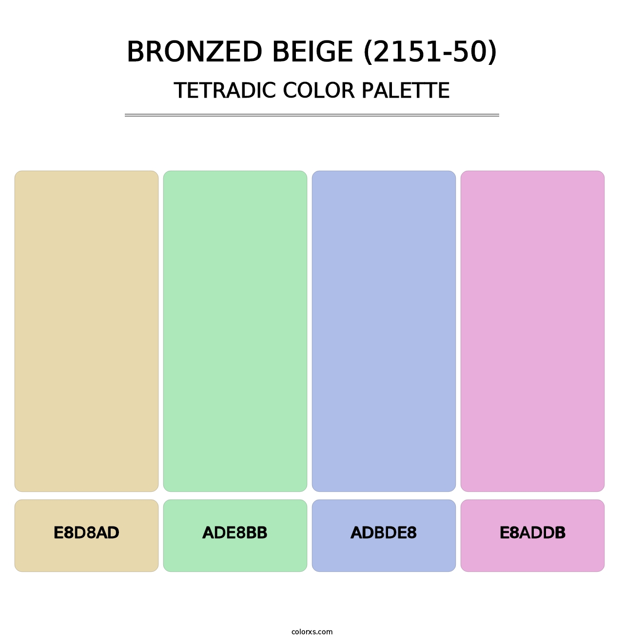 Bronzed Beige (2151-50) - Tetradic Color Palette