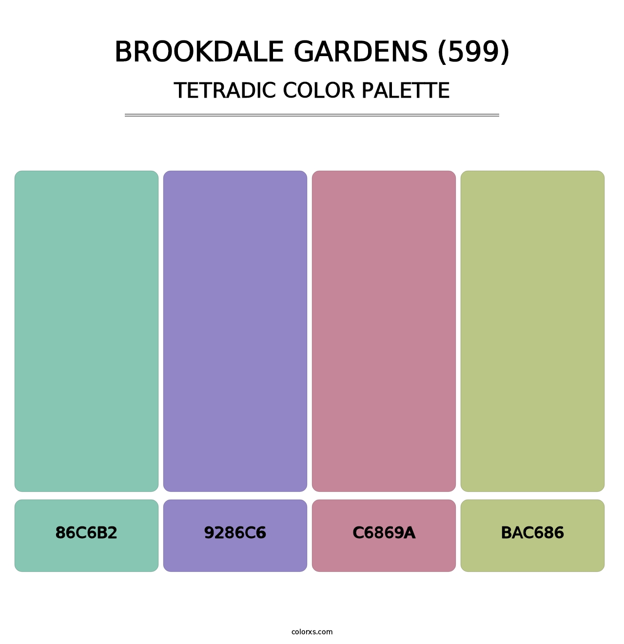 Brookdale Gardens (599) - Tetradic Color Palette