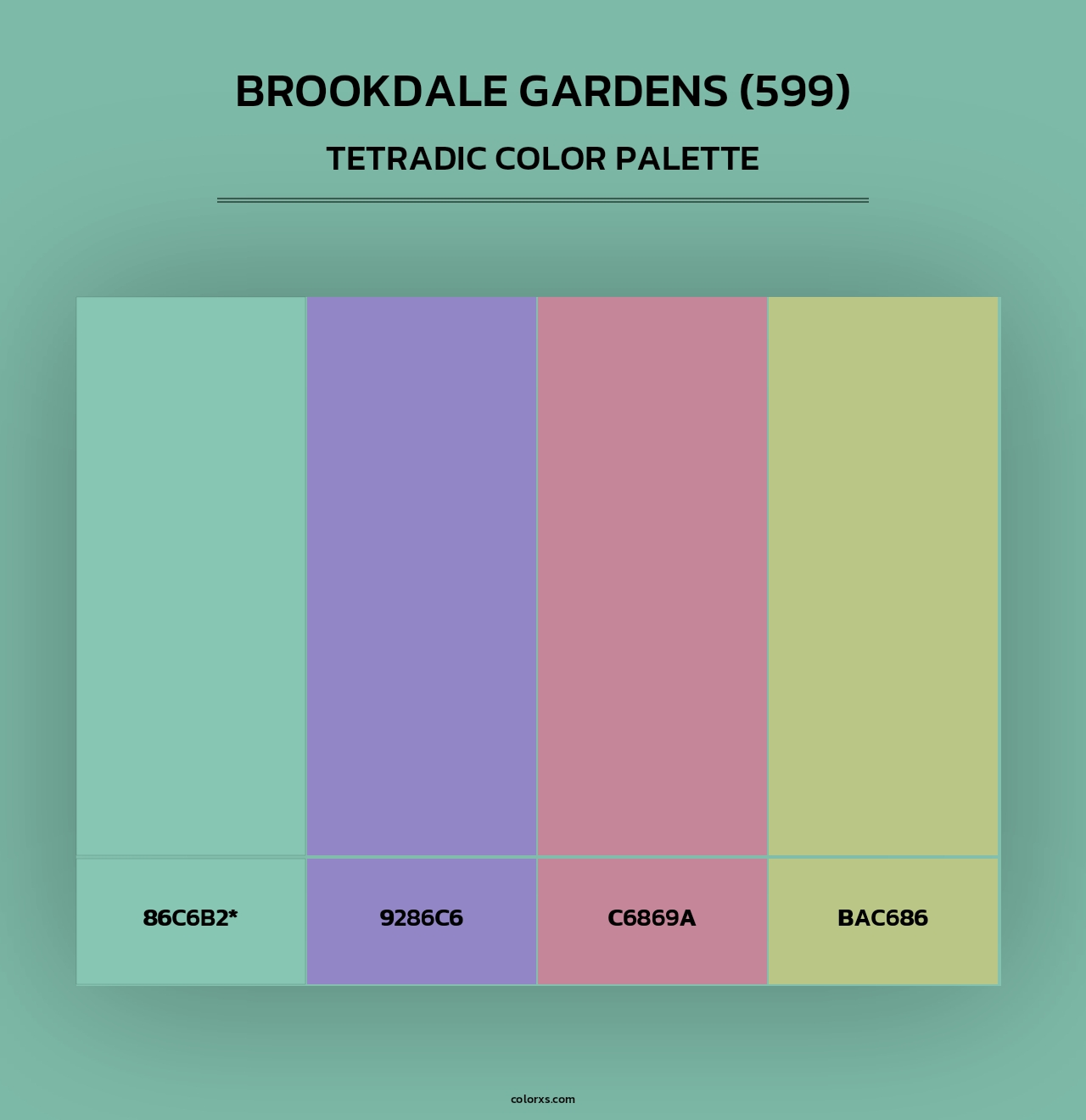 Brookdale Gardens (599) - Tetradic Color Palette