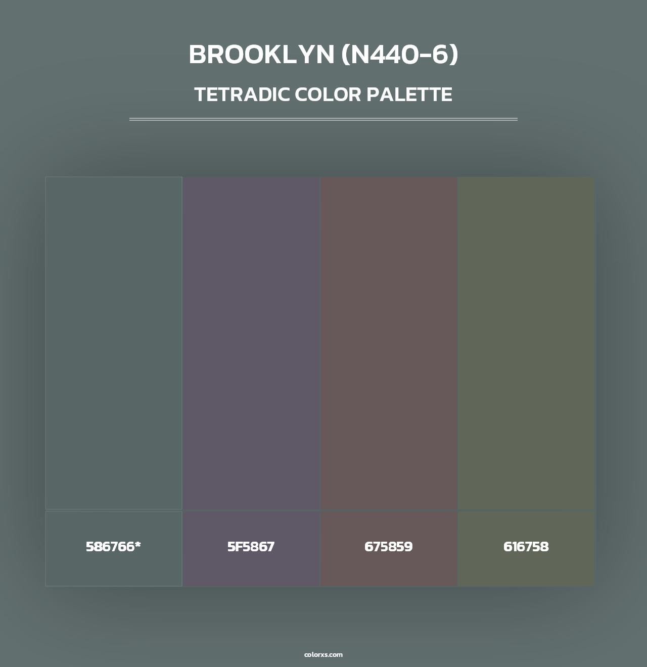 Brooklyn (N440-6) - Tetradic Color Palette