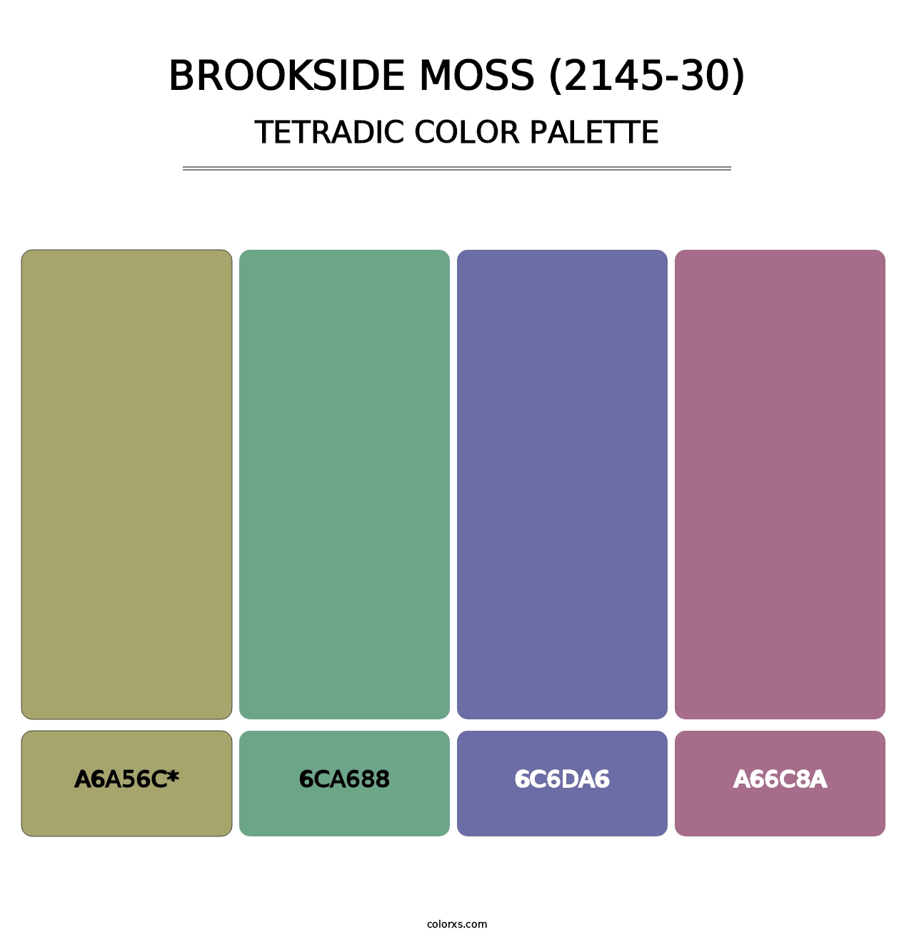 Brookside Moss (2145-30) - Tetradic Color Palette