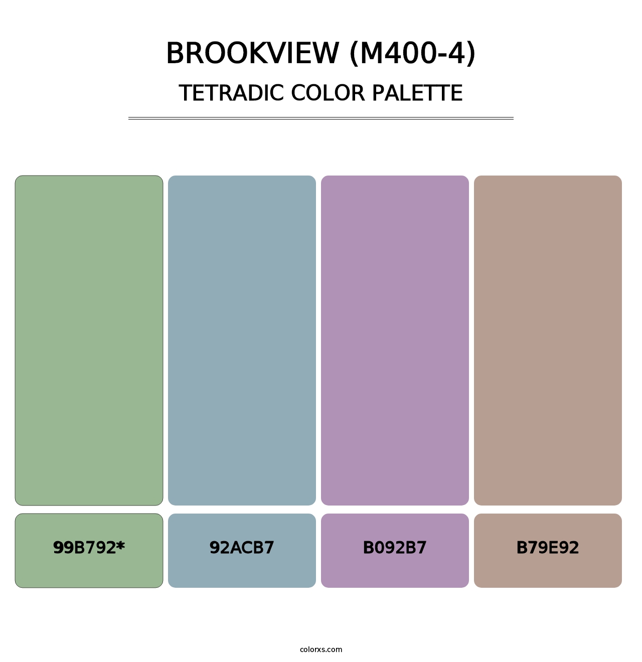 Brookview (M400-4) - Tetradic Color Palette
