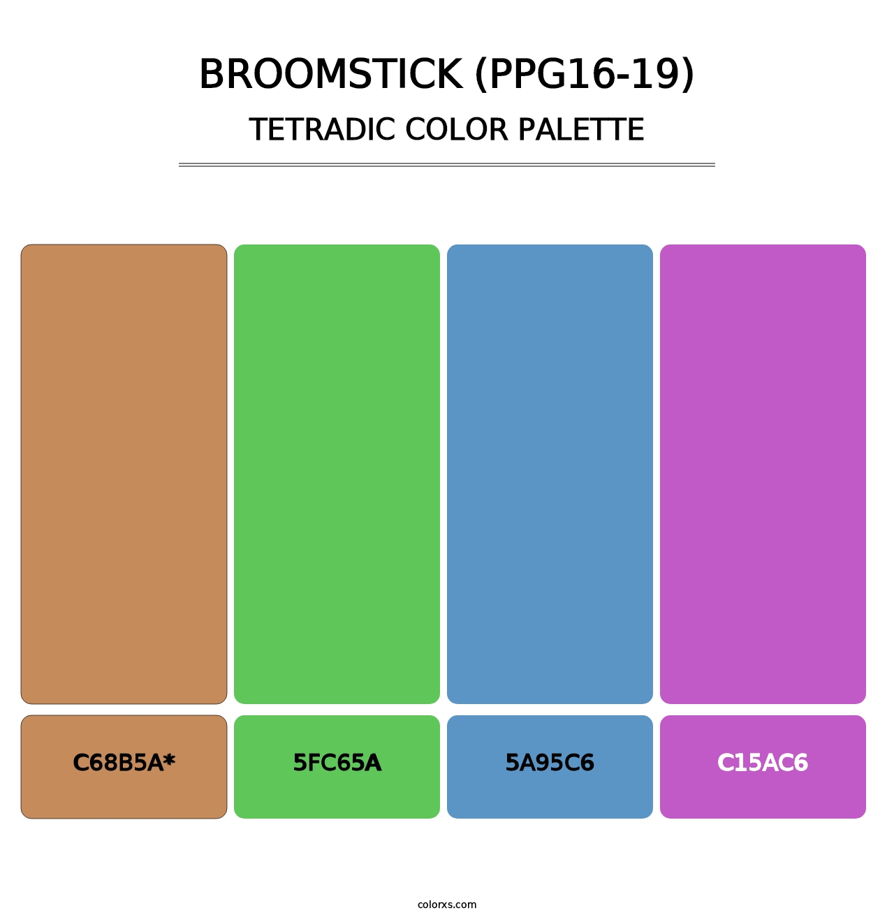 Broomstick (PPG16-19) - Tetradic Color Palette