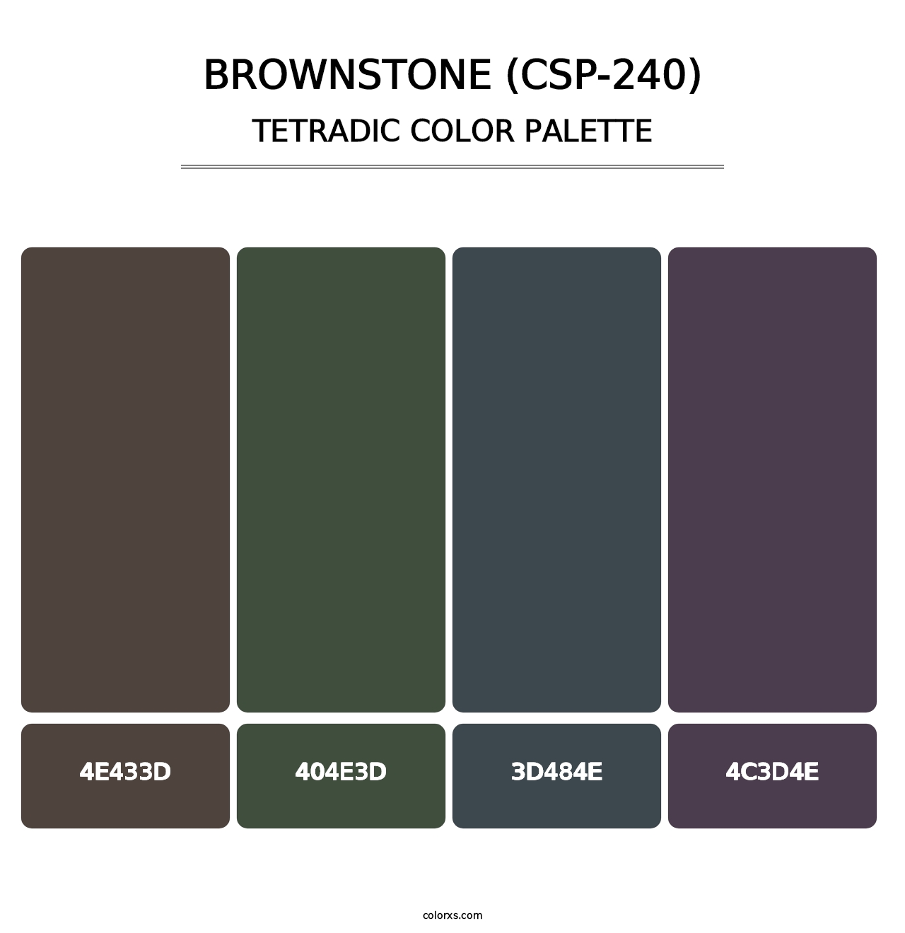 Brownstone (CSP-240) - Tetradic Color Palette