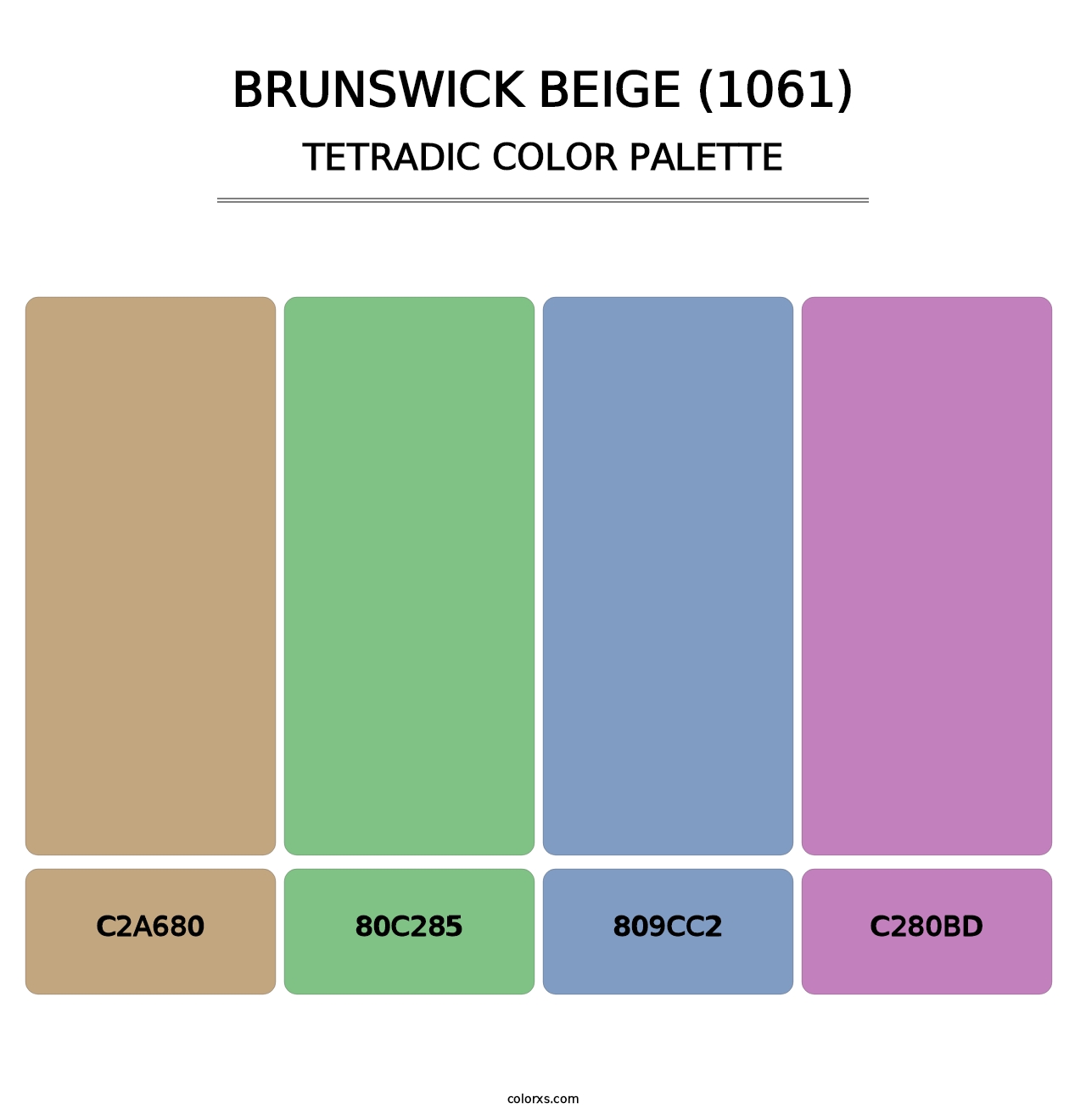 Brunswick Beige (1061) - Tetradic Color Palette