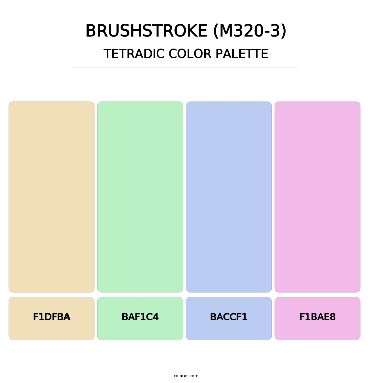 Brushstroke (M320-3) - Tetradic Color Palette