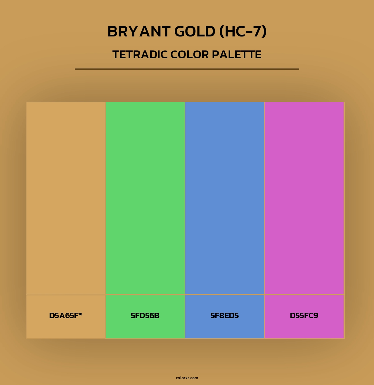 Bryant Gold (HC-7) - Tetradic Color Palette