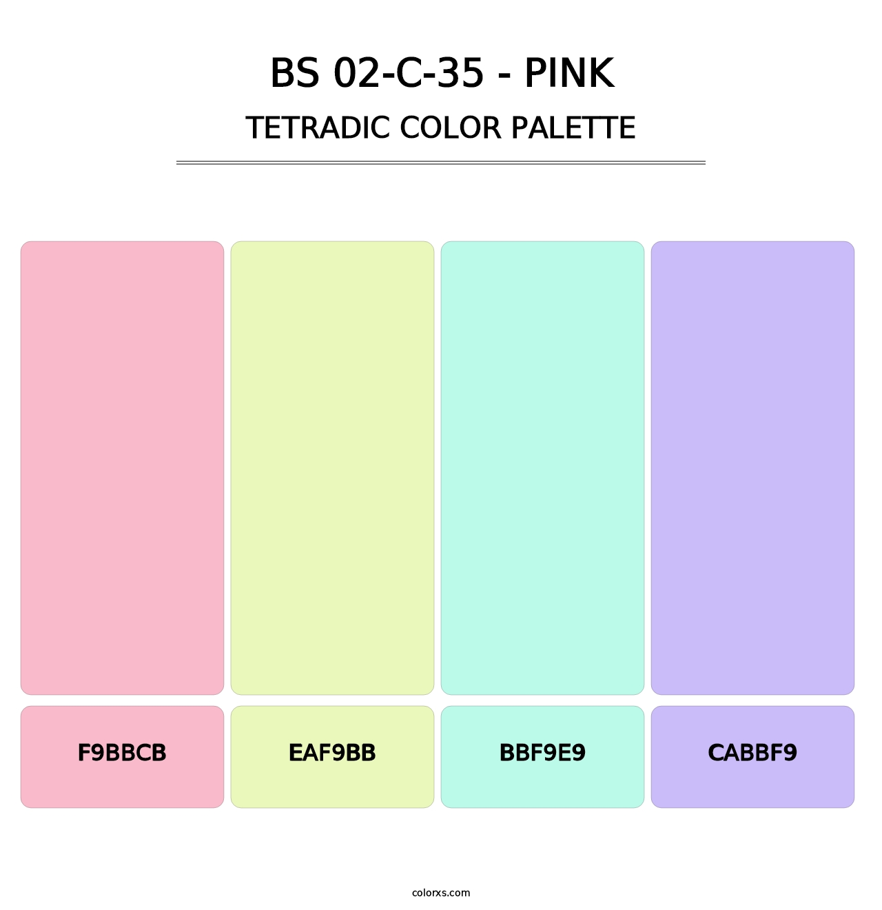 BS 02-C-35 - Pink - Tetradic Color Palette