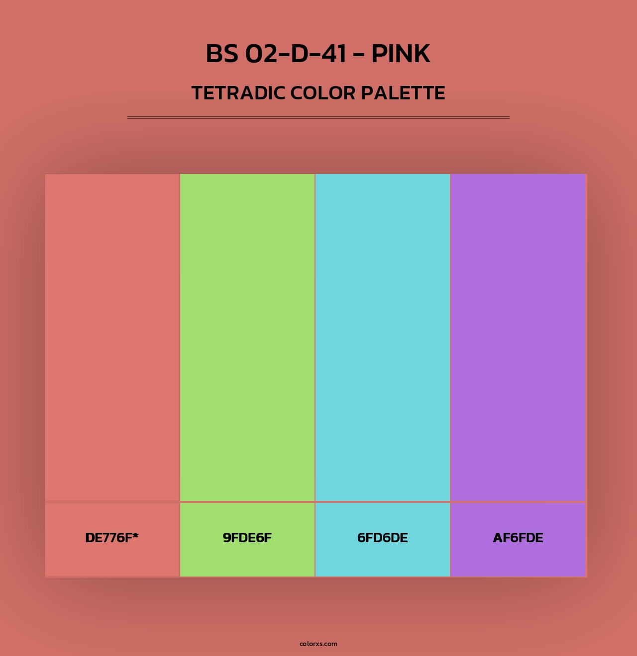 BS 02-D-41 - Pink - Tetradic Color Palette