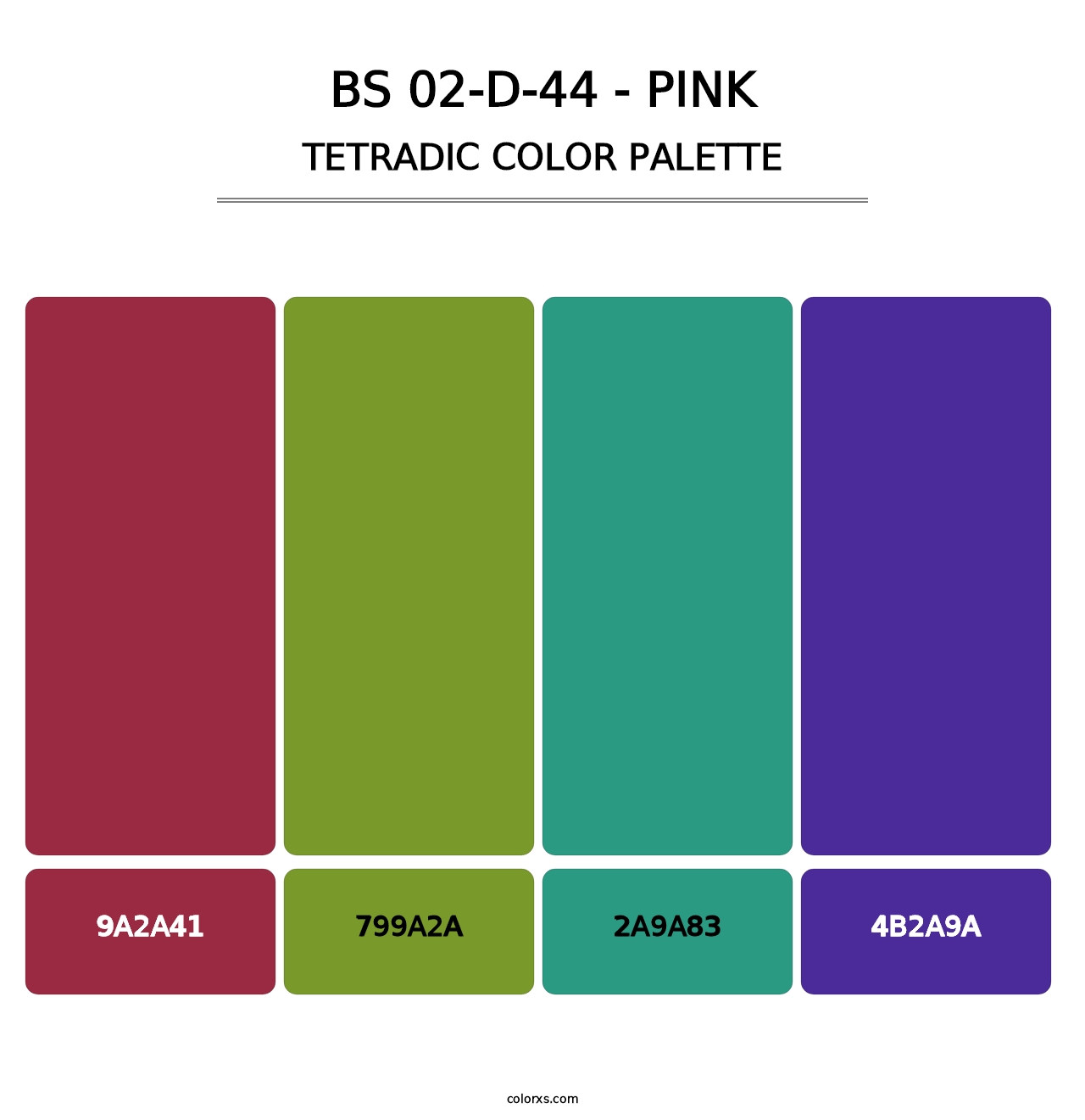 BS 02-D-44 - Pink - Tetradic Color Palette