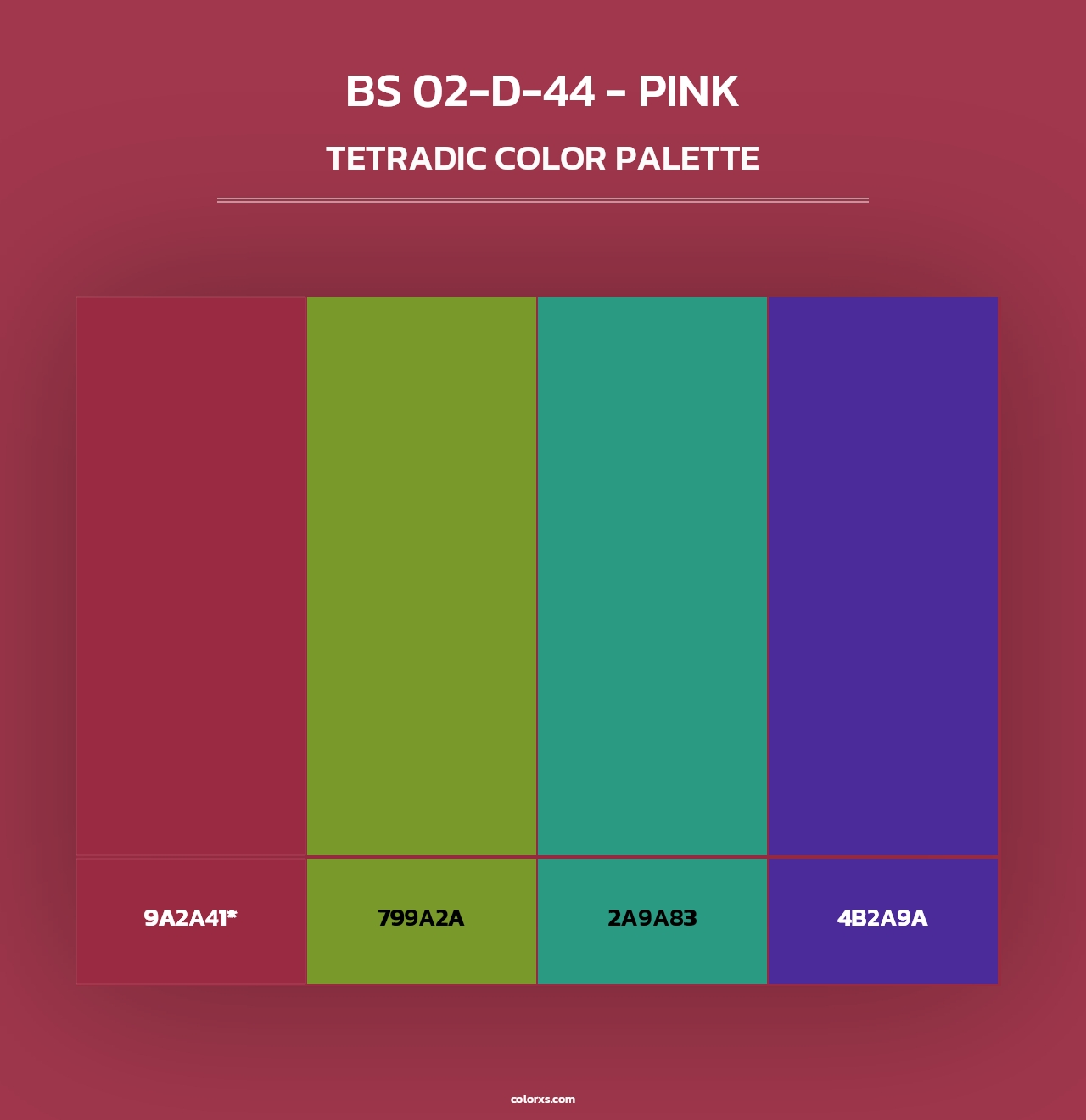BS 02-D-44 - Pink - Tetradic Color Palette