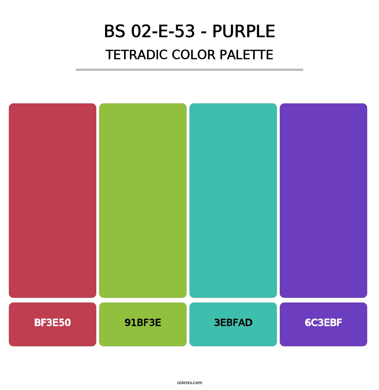 BS 02-E-53 - Purple - Tetradic Color Palette