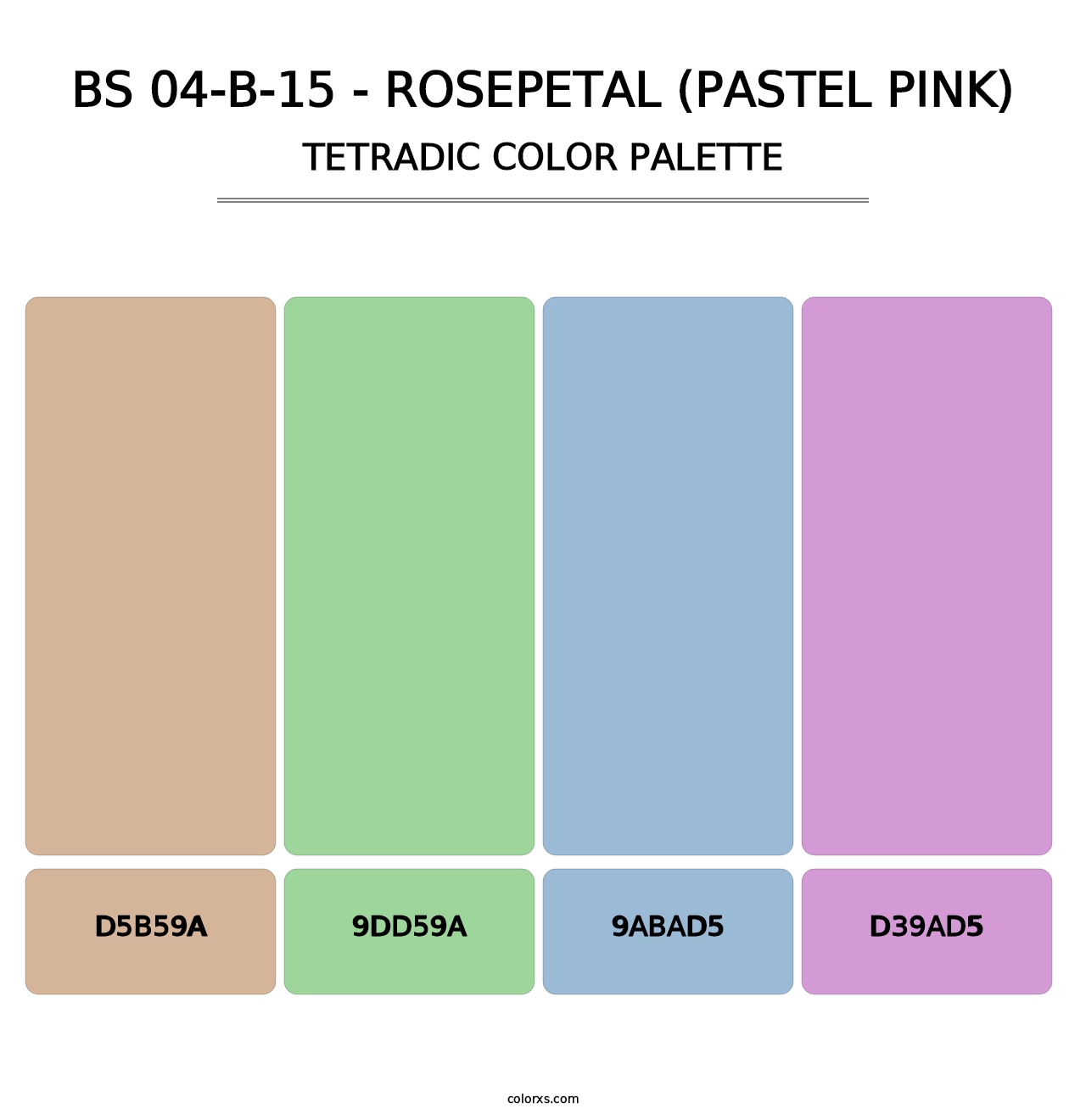 BS 04-B-15 - Rosepetal (Pastel Pink) - Tetradic Color Palette