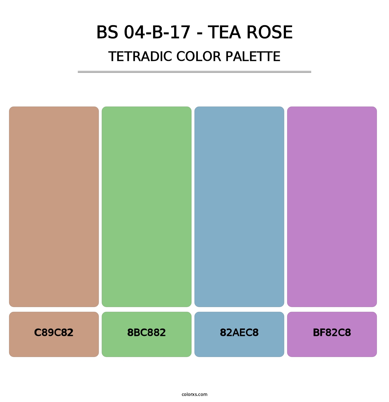 BS 04-B-17 - Tea Rose - Tetradic Color Palette