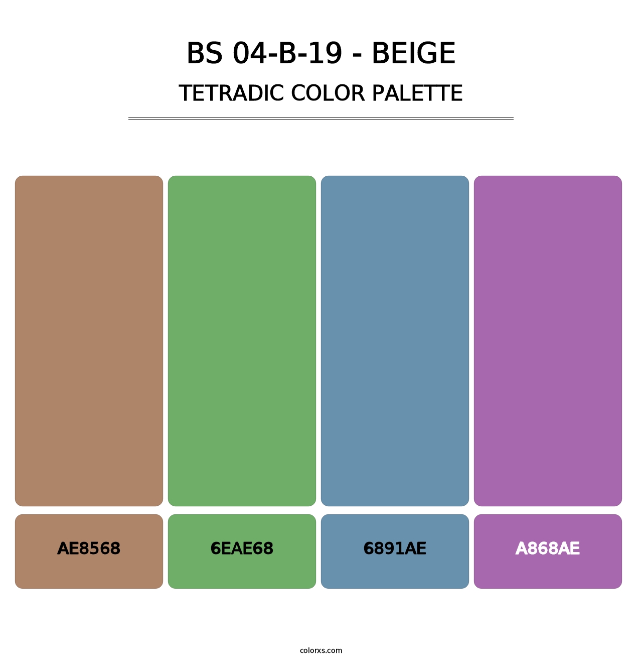 BS 04-B-19 - Beige - Tetradic Color Palette