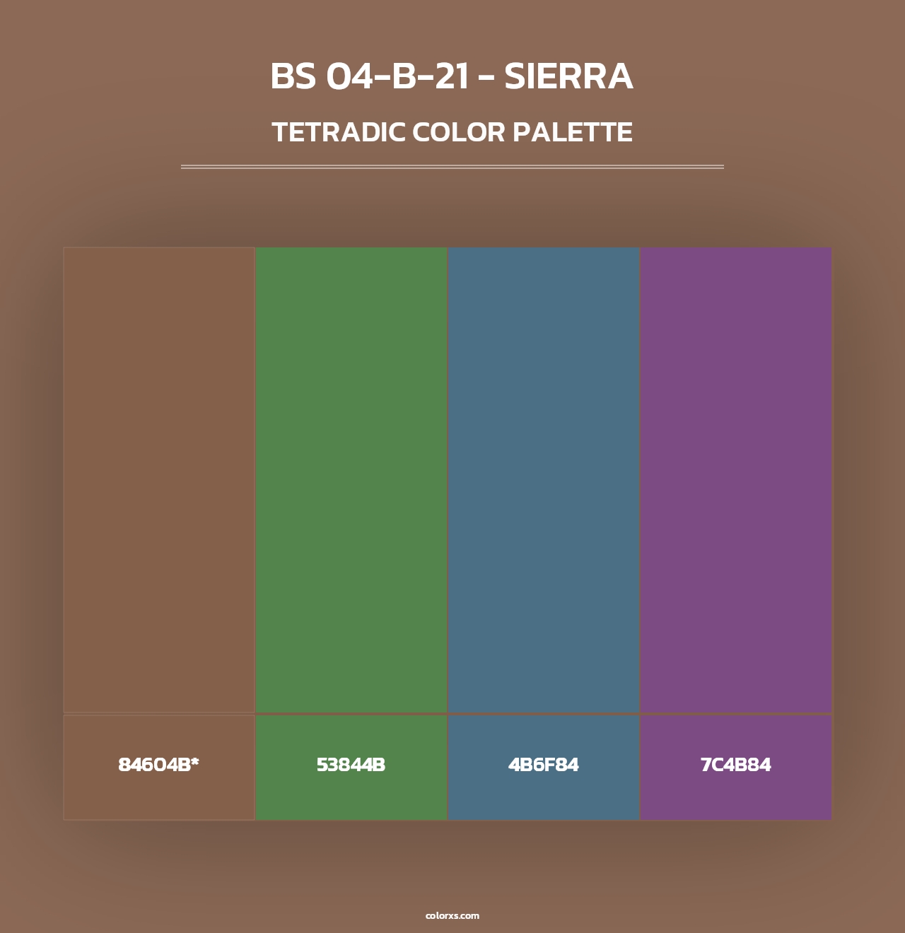 BS 04-B-21 - Sierra - Tetradic Color Palette
