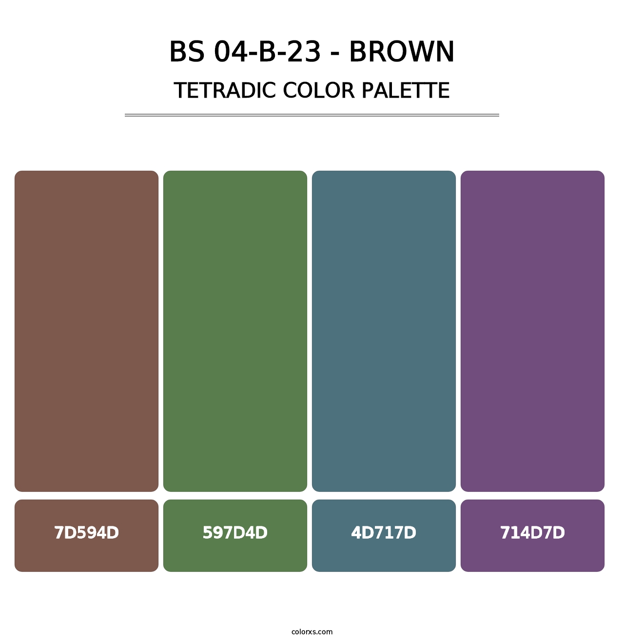 BS 04-B-23 - Brown - Tetradic Color Palette