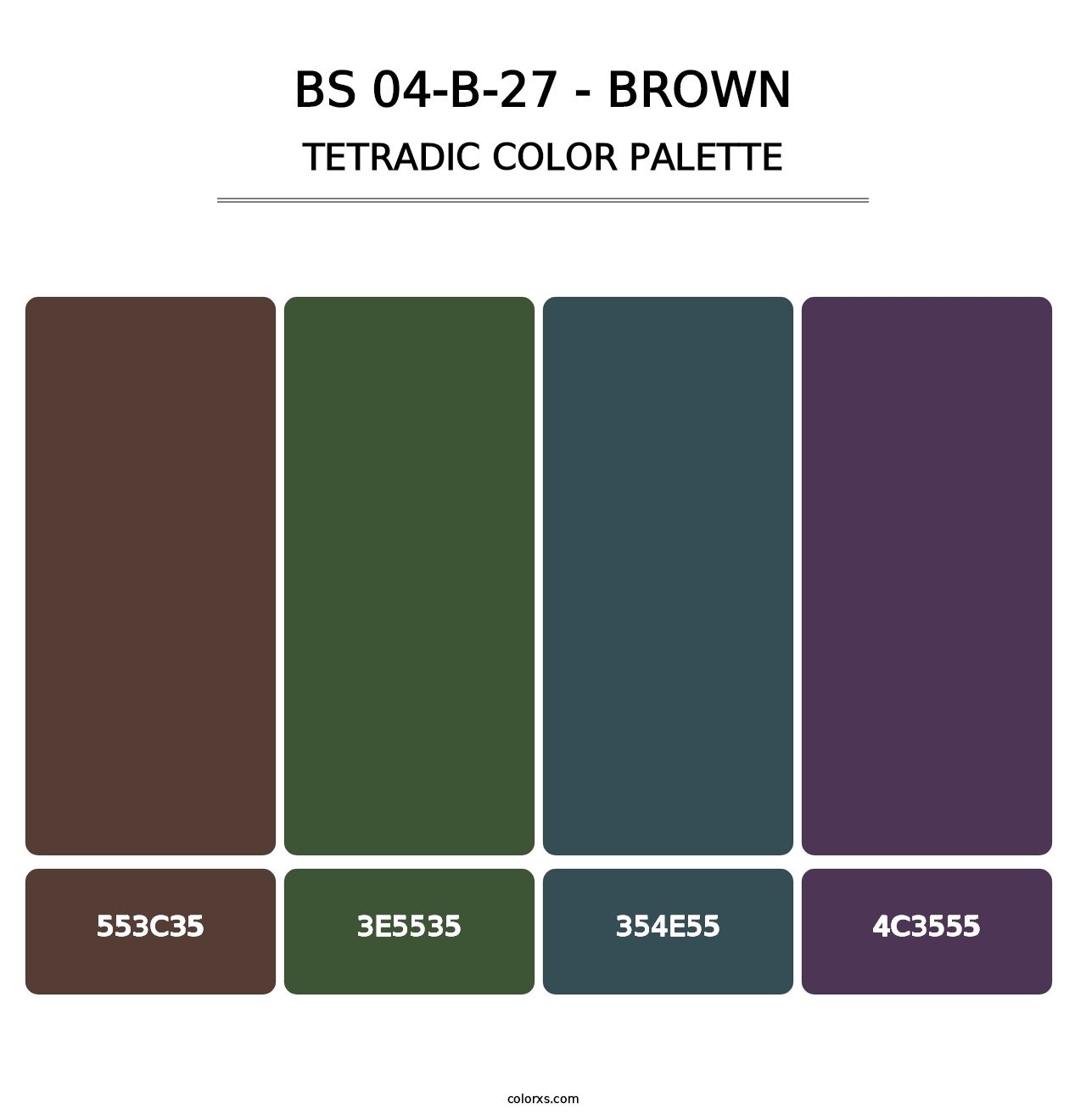 BS 04-B-27 - Brown - Tetradic Color Palette