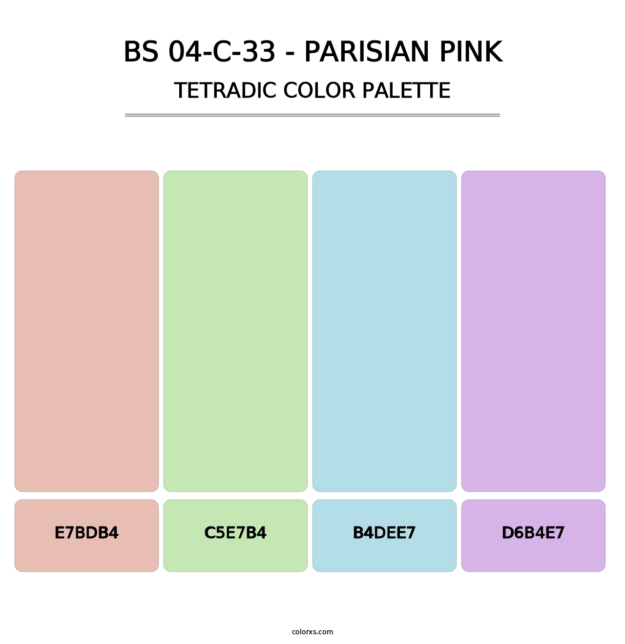 BS 04-C-33 - Parisian Pink - Tetradic Color Palette