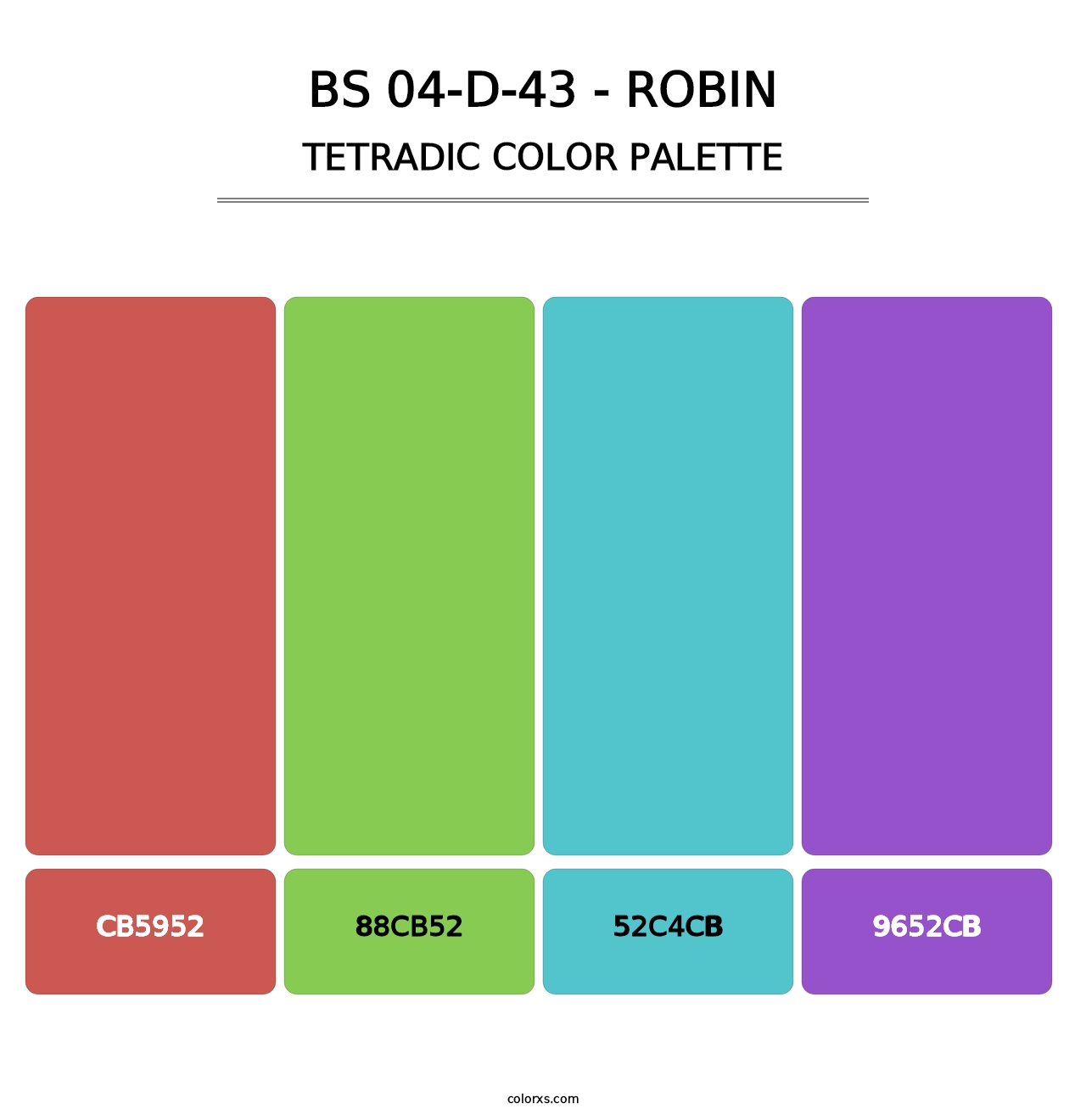 BS 04-D-43 - Robin - Tetradic Color Palette