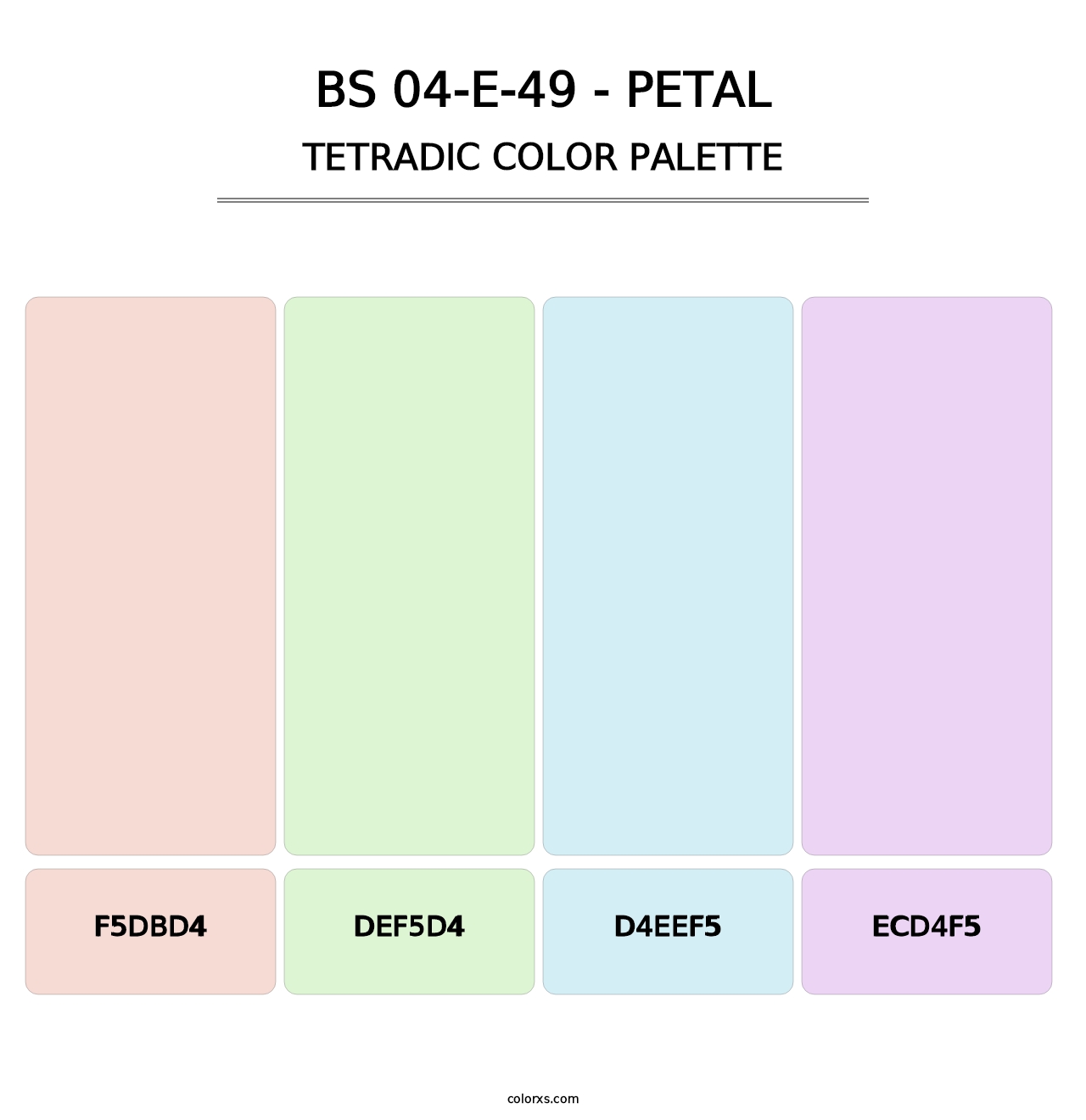 BS 04-E-49 - Petal - Tetradic Color Palette