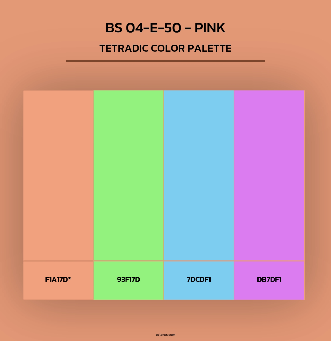BS 04-E-50 - Pink - Tetradic Color Palette