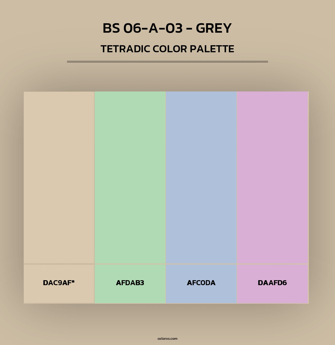 BS 06-A-03 - Grey - Tetradic Color Palette