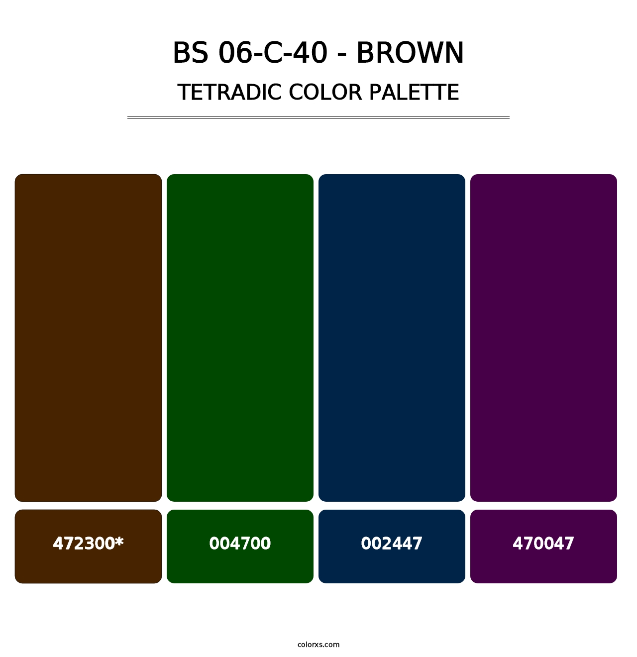 BS 06-C-40 - Brown - Tetradic Color Palette