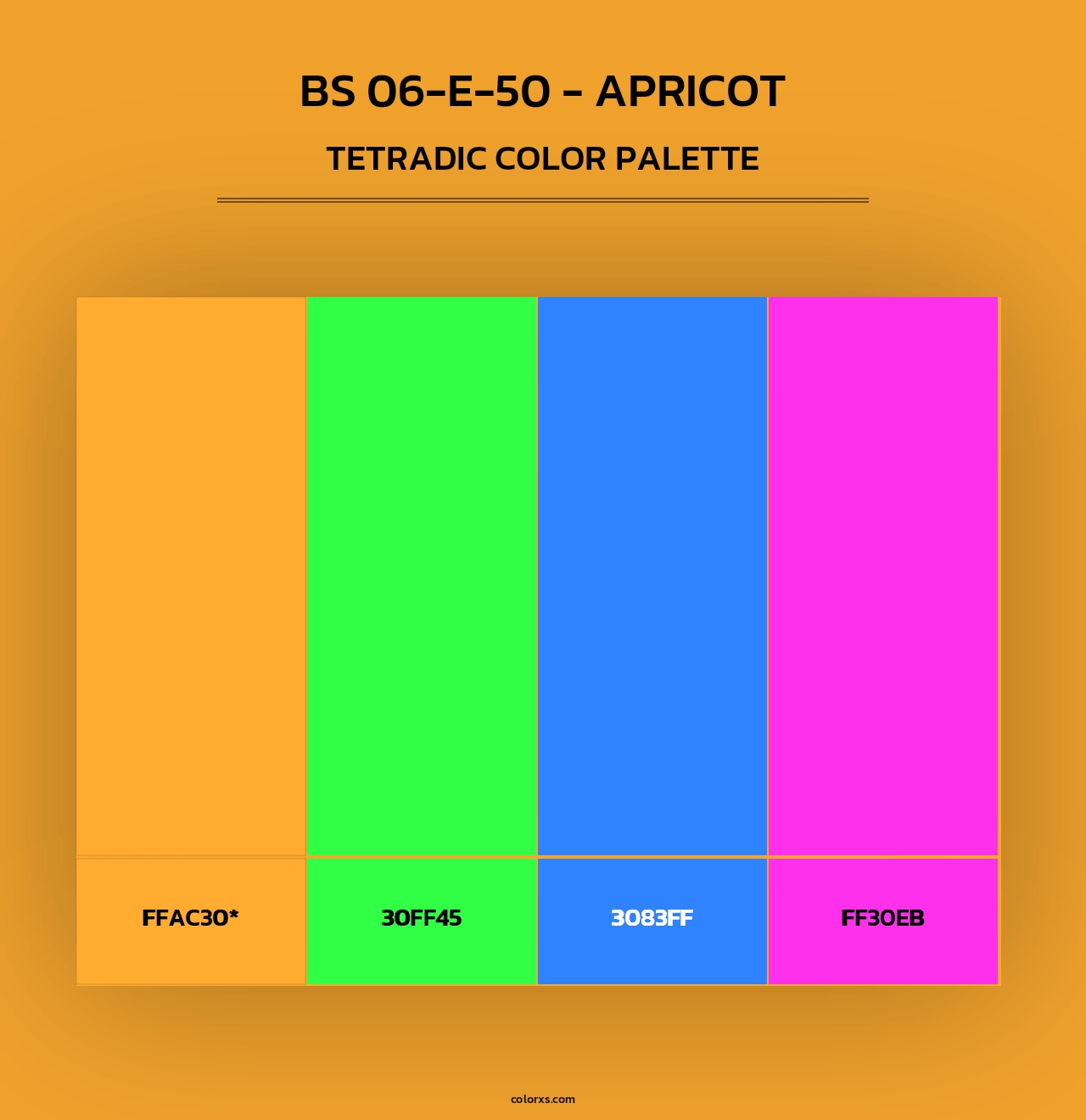 BS 06-E-50 - Apricot - Tetradic Color Palette