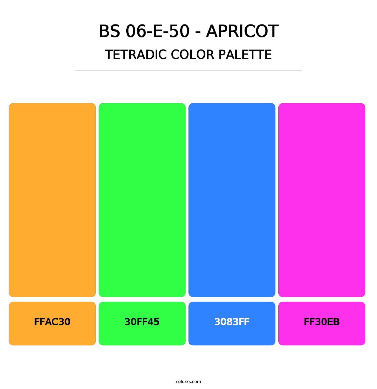 BS 06-E-50 - Apricot - Tetradic Color Palette