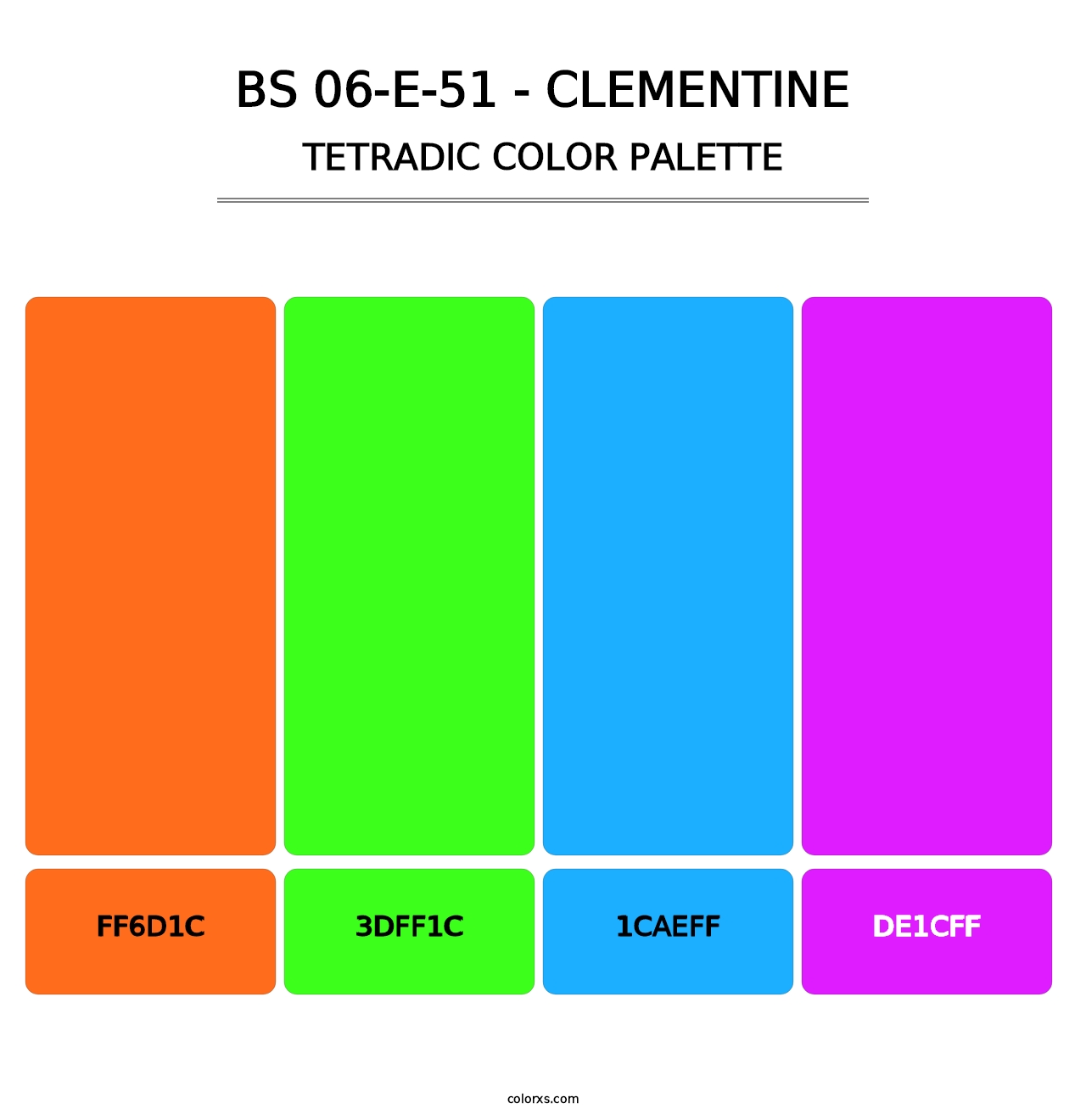 BS 06-E-51 - Clementine - Tetradic Color Palette
