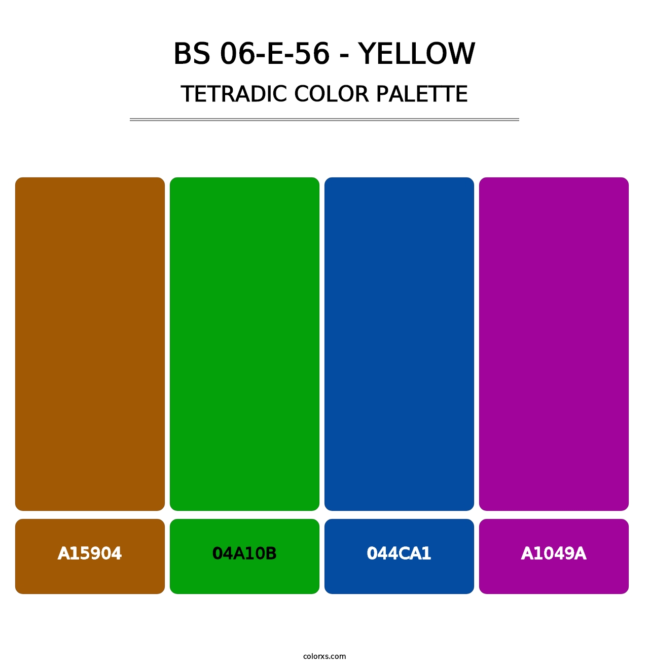 BS 06-E-56 - Yellow - Tetradic Color Palette