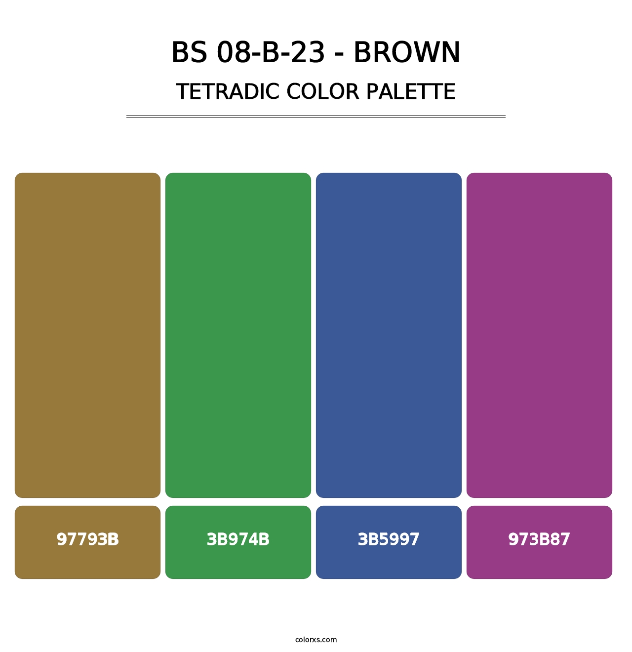 BS 08-B-23 - Brown - Tetradic Color Palette