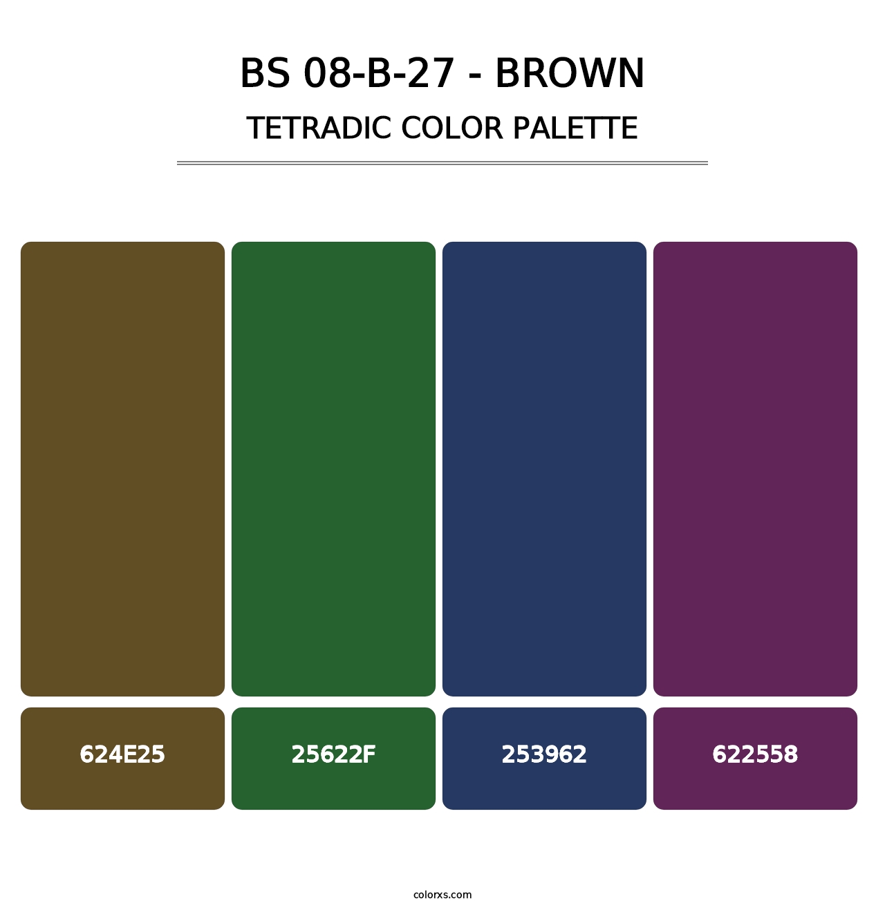BS 08-B-27 - Brown - Tetradic Color Palette