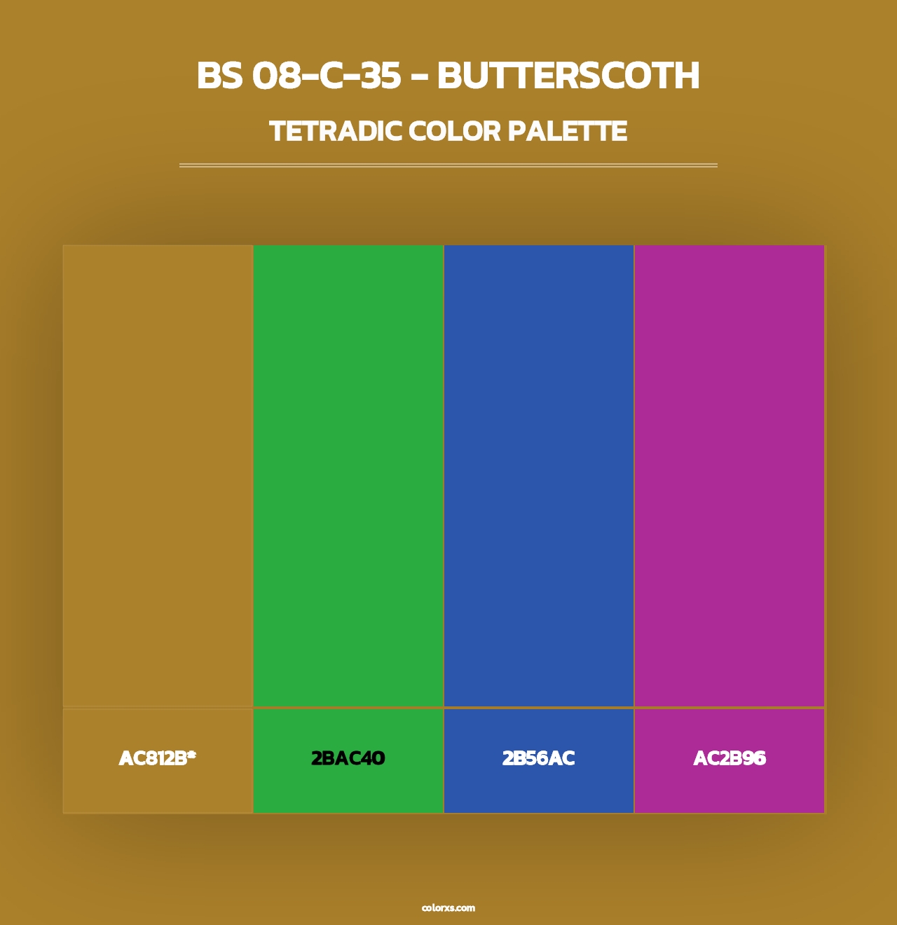 BS 08-C-35 - Butterscoth - Tetradic Color Palette