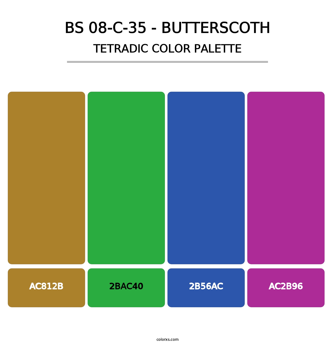 BS 08-C-35 - Butterscoth - Tetradic Color Palette