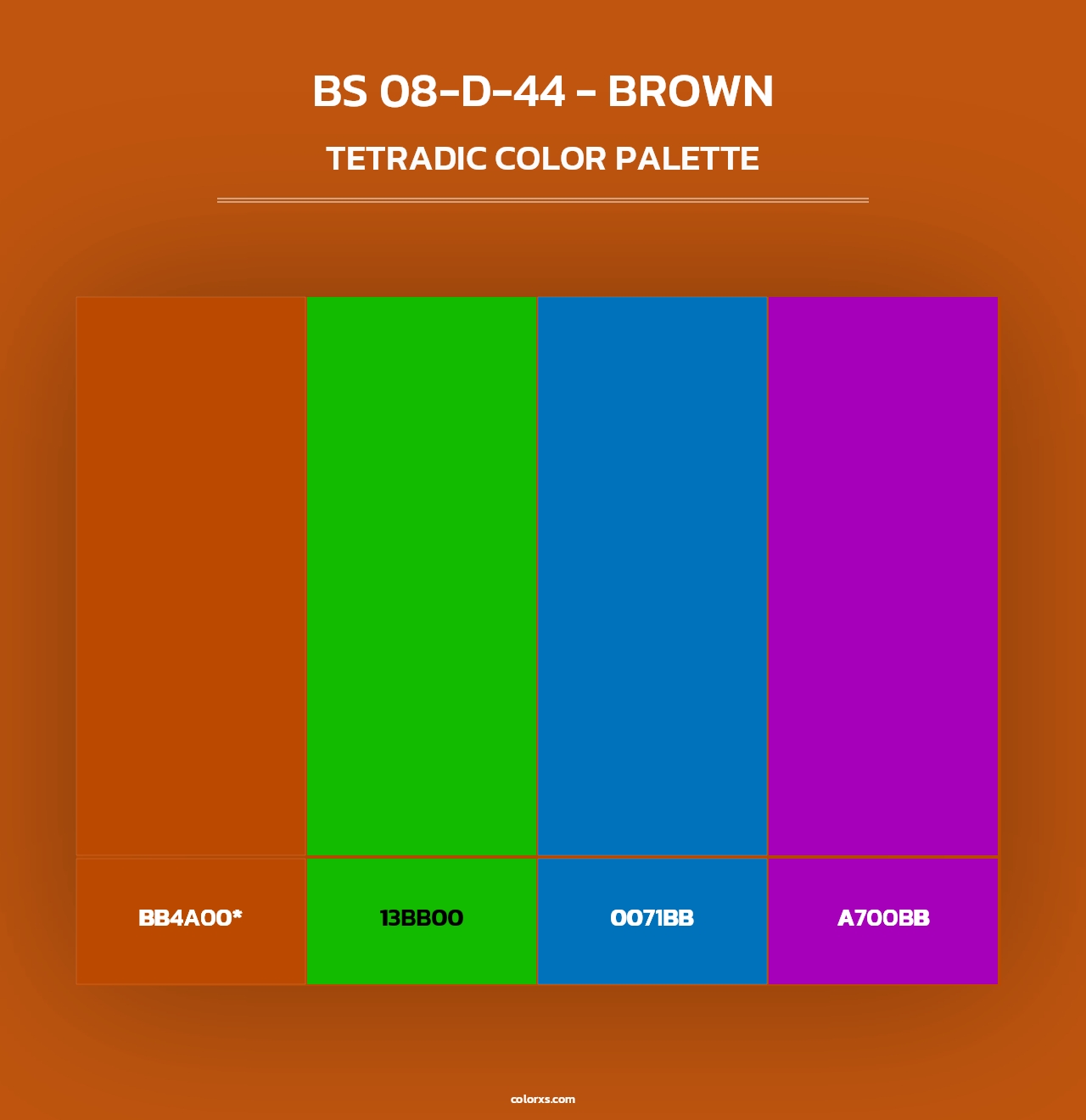 BS 08-D-44 - Brown - Tetradic Color Palette