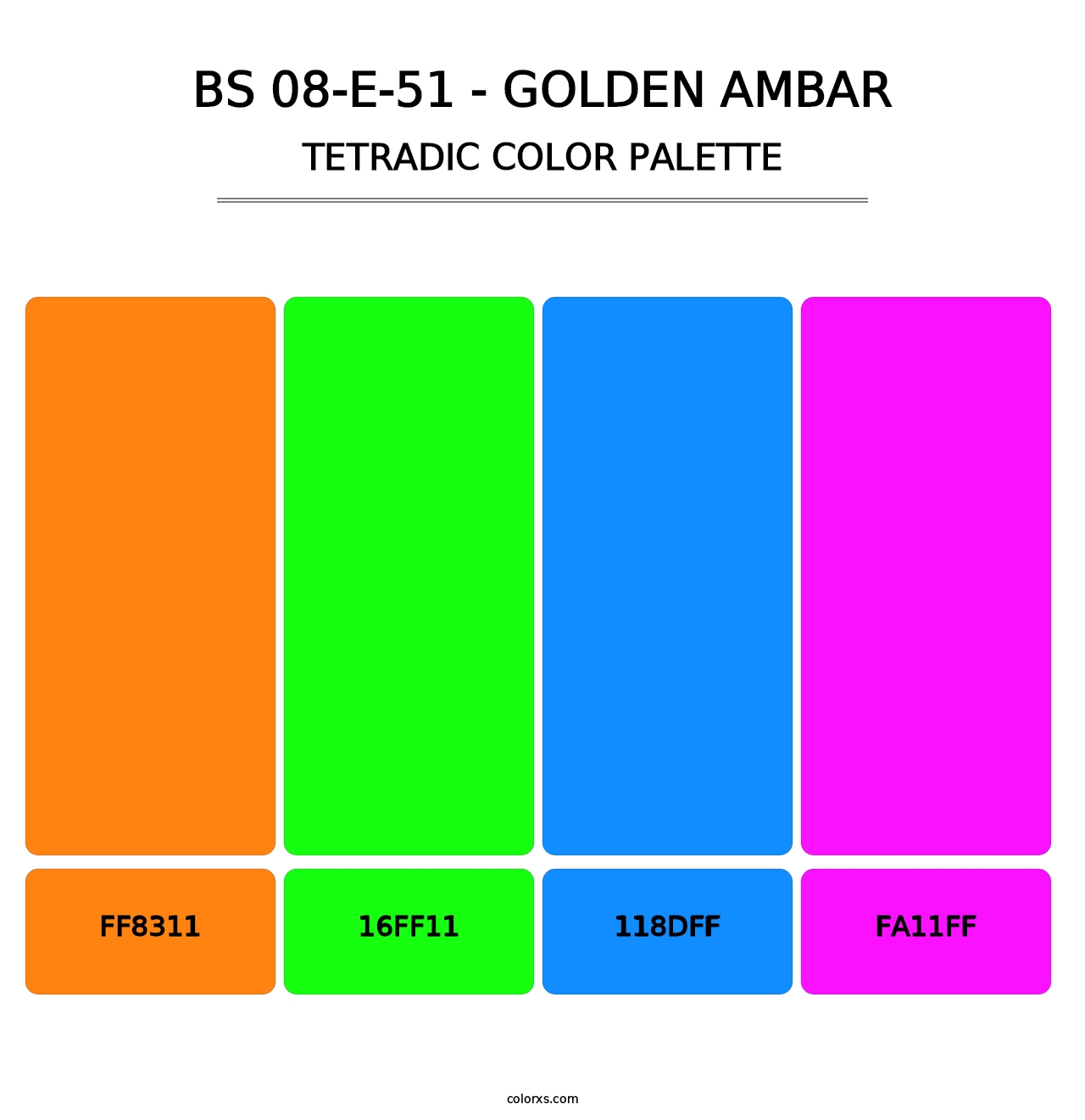 BS 08-E-51 - Golden Ambar - Tetradic Color Palette