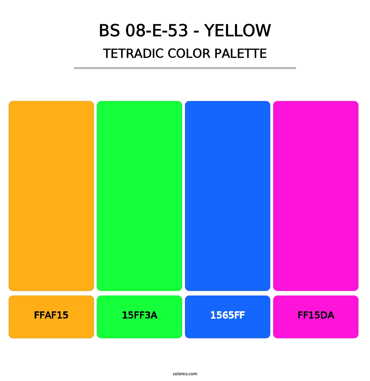 BS 08-E-53 - Yellow - Tetradic Color Palette