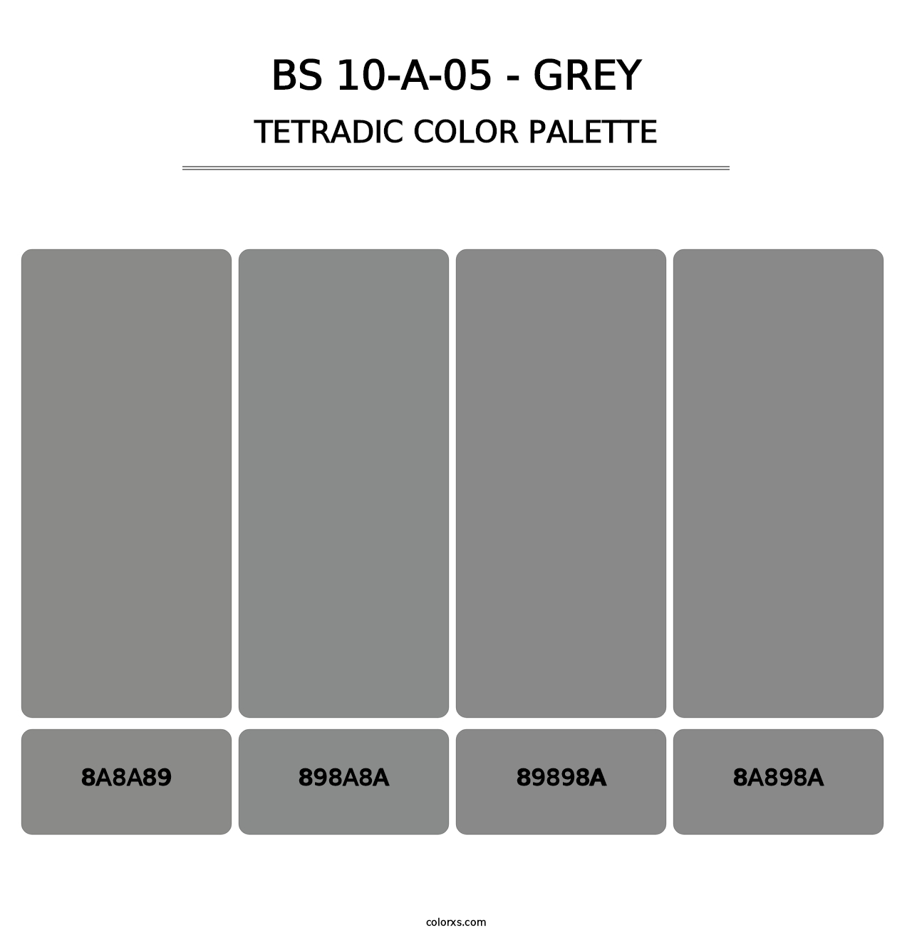 BS 10-A-05 - Grey - Tetradic Color Palette