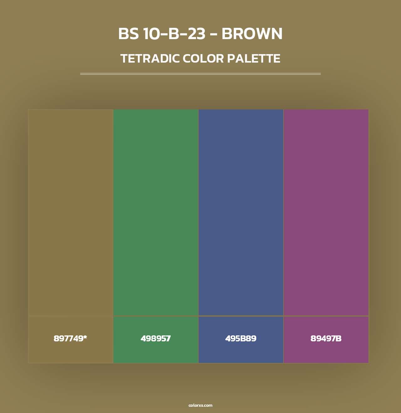 BS 10-B-23 - Brown - Tetradic Color Palette