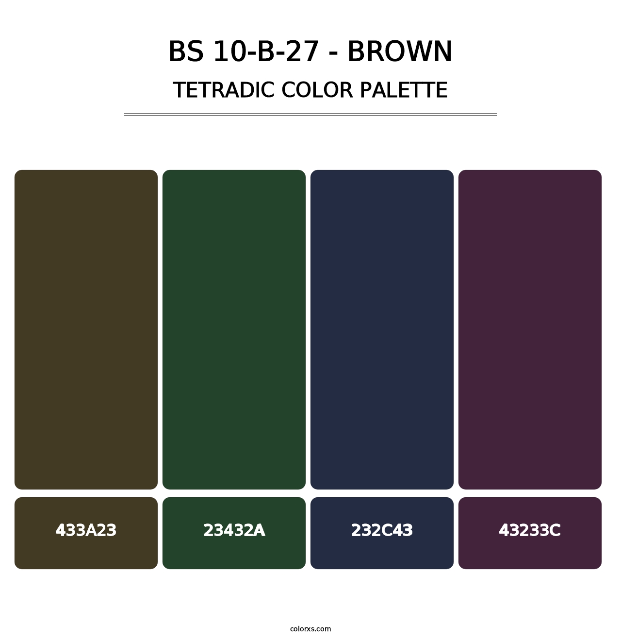 BS 10-B-27 - Brown - Tetradic Color Palette