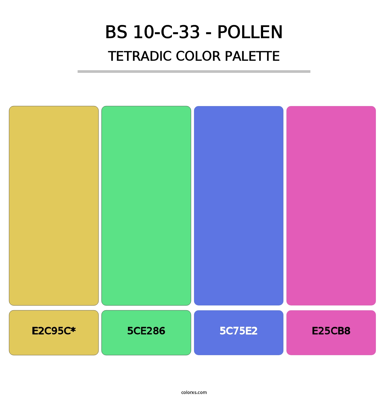 BS 10-C-33 - Pollen - Tetradic Color Palette
