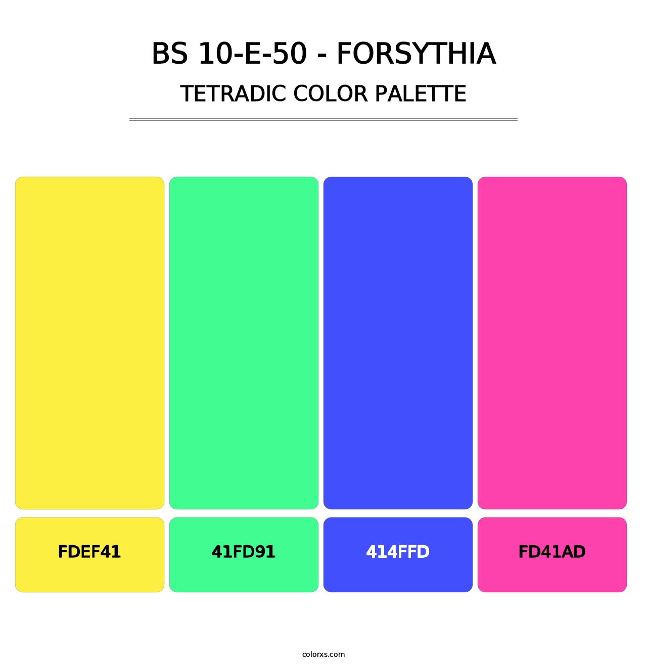 BS 10-E-50 - Forsythia - Tetradic Color Palette