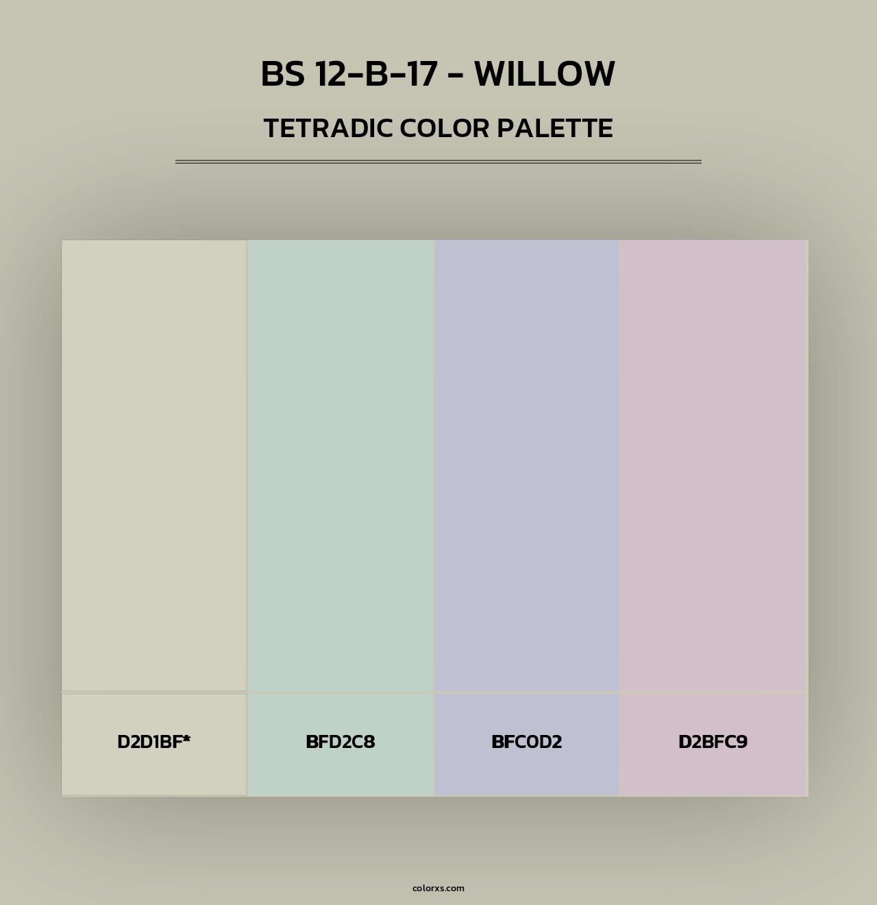 BS 12-B-17 - Willow - Tetradic Color Palette