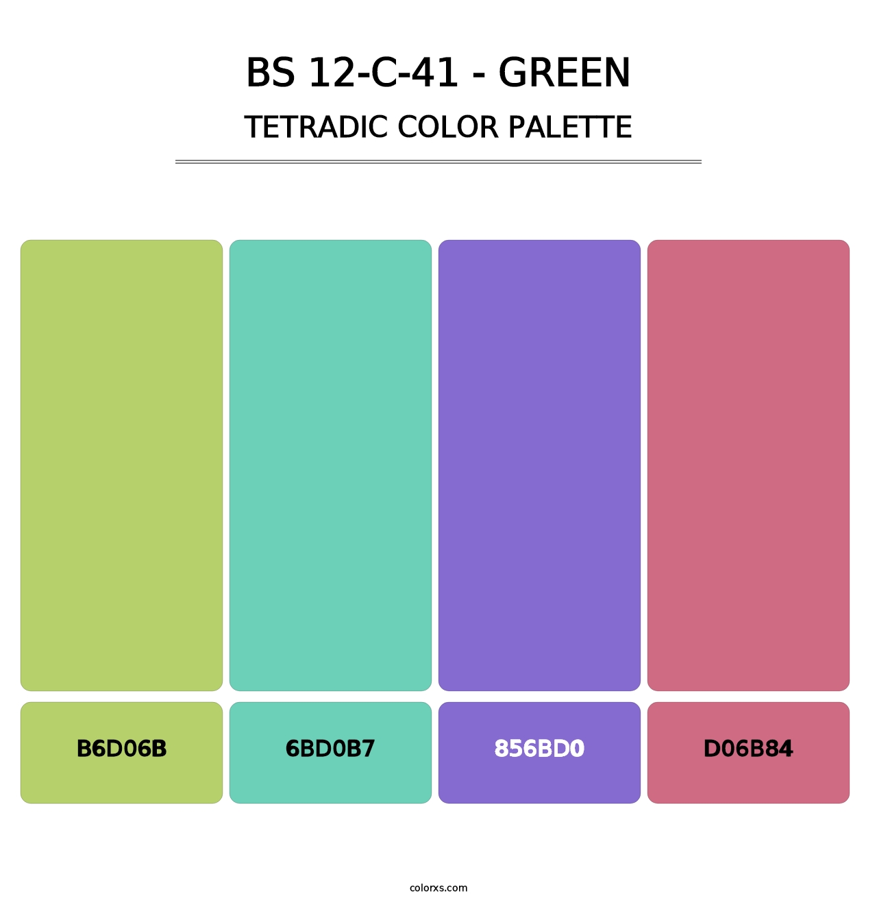 BS 12-C-41 - Green - Tetradic Color Palette