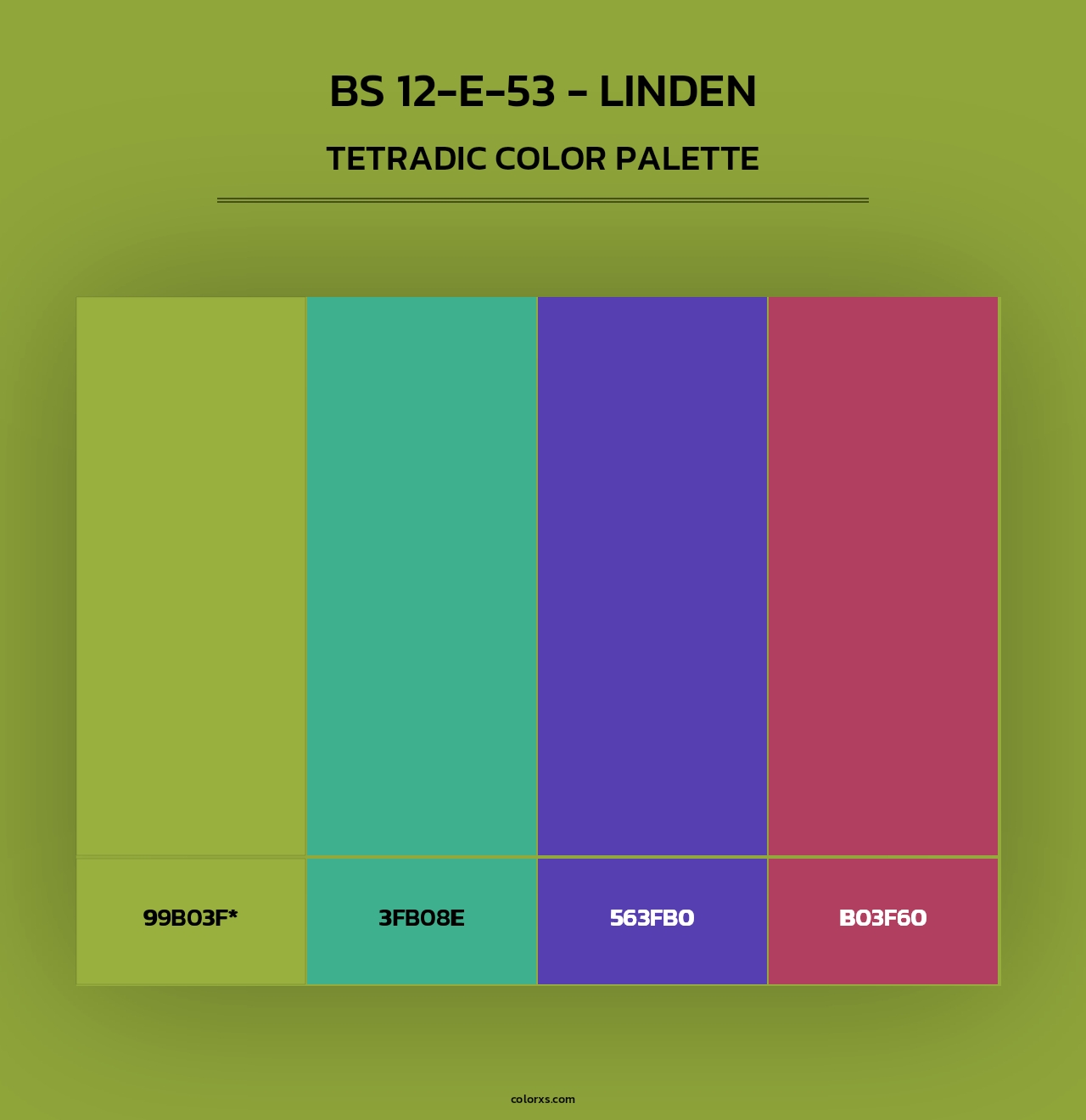 BS 12-E-53 - Linden - Tetradic Color Palette