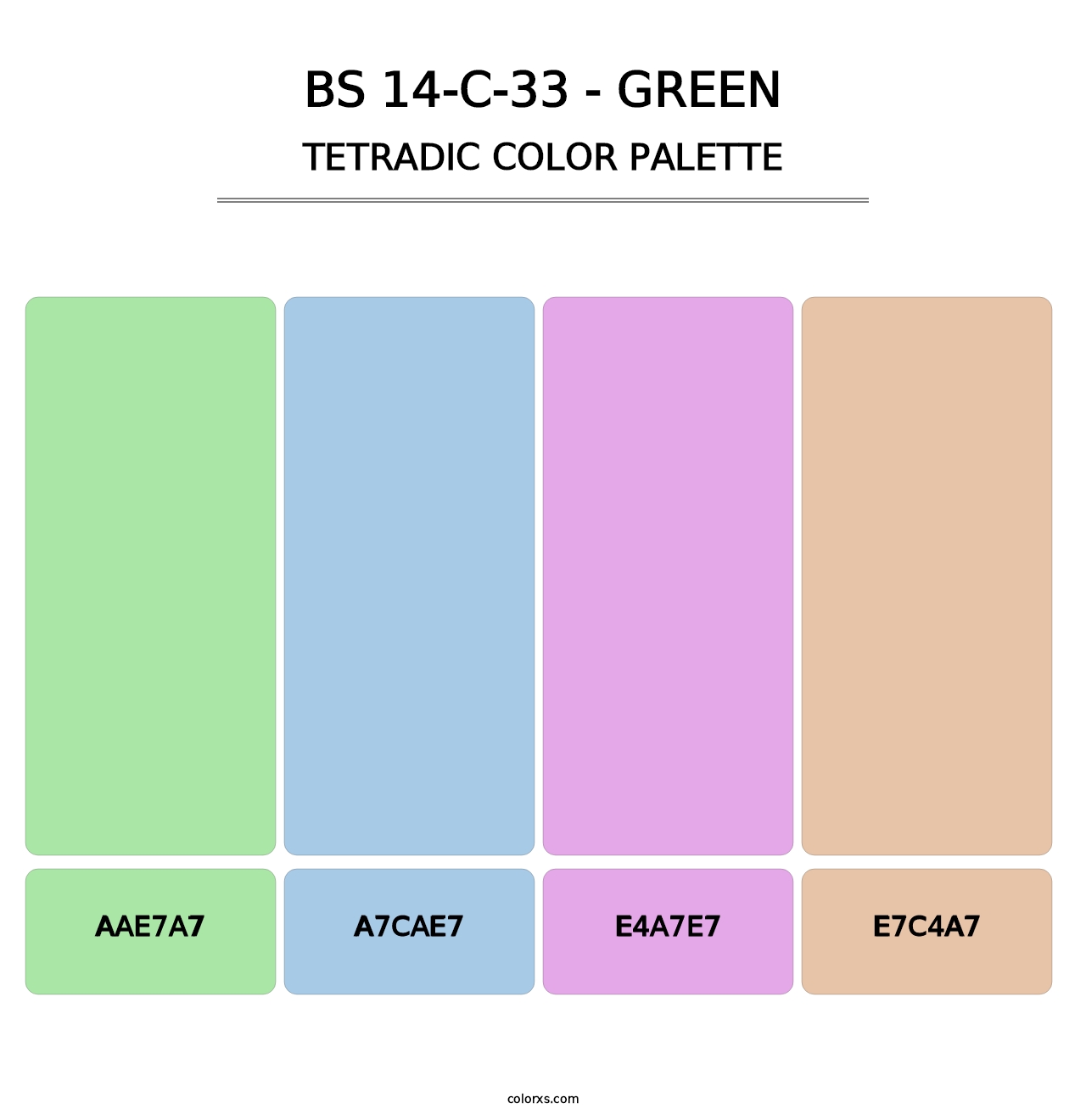 BS 14-C-33 - Green - Tetradic Color Palette