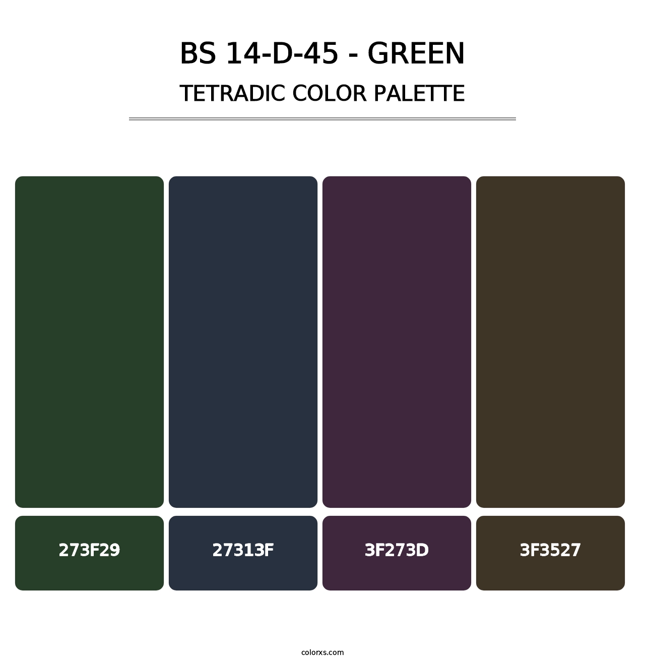 BS 14-D-45 - Green - Tetradic Color Palette