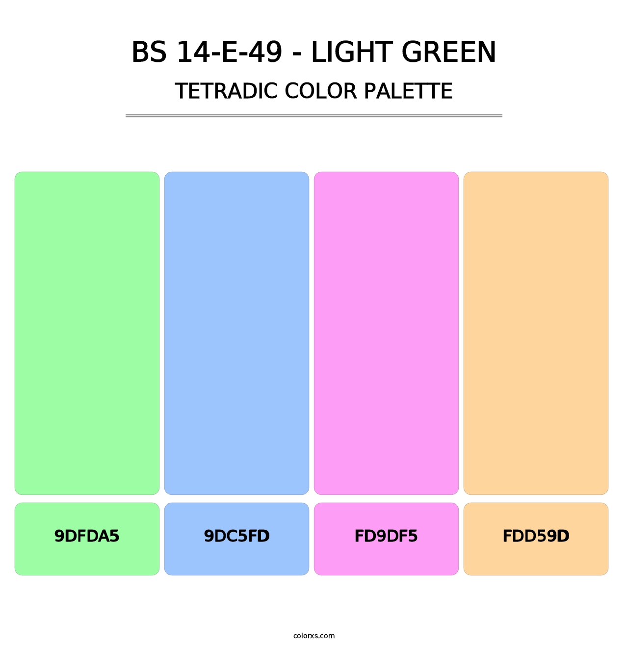 BS 14-E-49 - Light Green - Tetradic Color Palette